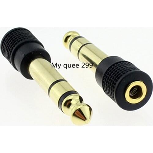 Gold-plated 6.5 to 3.5 conversion head 6.5mm to 3.5mm transfer microphone MIC/ audio adapter