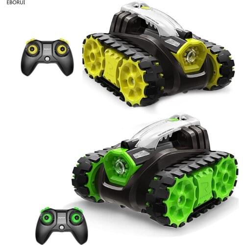 2 pcs * EBORUI TG1004 RC Tank with Realistic Sounds and Lights Remote Control Battle Tanks Military Battle War Tanks Toy RTR