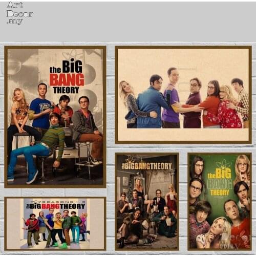 The Big Bang Theory Retro Kraft Paper Movie Poster For Home Art Decoration Posters