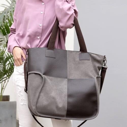 New big capacity patchwork design canvas women handbag fashion girls shoulder bag daily shopping bag youth tote bag cross body