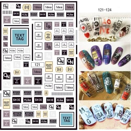 High-quality New 3D Stickers English Alphanumeric Nail Stickers DIY Nail Art Decoration Supplies Accessories