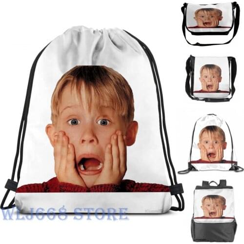 Funny graphic print shoulder Bags women Macauly Culkin From Home Alone Single shoulder backpack travel for men Gym Bag