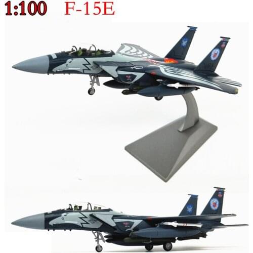 1:100 scale U.S. Air Force F-15E Two-Seat Supersonic All-Weather Fighter Model alloy Die-casting Collection Airplane Model