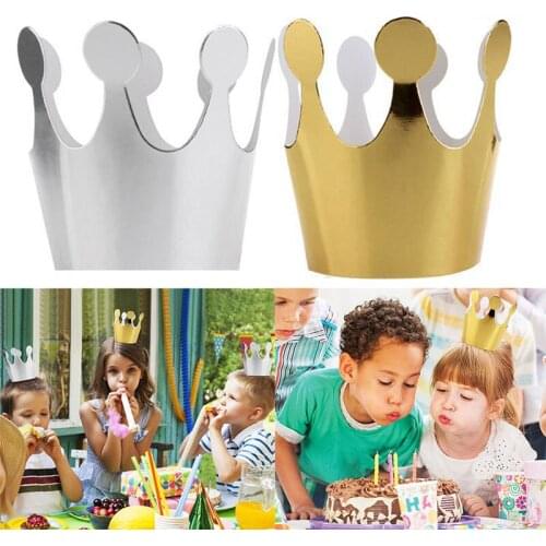 Party Decoration Paper Hats Festive Party Supplies Birthday Cap Princess Crown Gold Silver 25 * 9cm 10pcs For Kids Decor