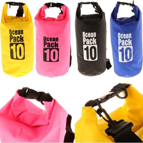 10L Stylish Waterproof Dry Bag Sack Hangbag Floating Canoe Backpack Kayaking Surfing Bucket Travel Kit Backpack