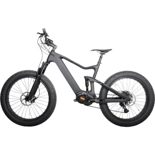 2021 New Brand Toray Carbon 26er Electric bicycle Bafang M620 G510 Motor ultralight Complete suspension fat EBikes 1000W 48V