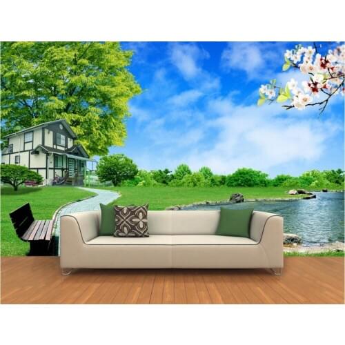 3d room wallpaper custom mural Villa garden swimming pool painting home improvement 3d wall murals wallpaper for walls 3 d