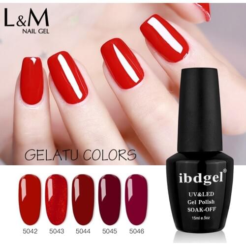 6 pcs ibdgel Gel Polish 120 Color Series 15ml Gel Varnish Soak Off UV LED Gel Nail Polish High Pigment