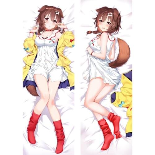 Anime Vtuber Hololive Inugami Korone Sexy Girl Pillowcase Cartoon Hugging Body Pillow Cover Otaku Throw Pillow Case
