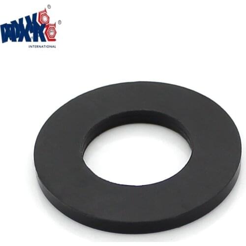 AXK 100Pcs DIN125 ISO7089 M2 M2.5 M3 M4 M5 M6 M8 M10 Black Plastic Nylon Washer Plated Flat Spacer Washer Gasket Ring