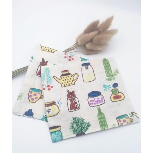 Free shipping Cotton and linen planting table mat simple insulation pad home daily coaster mat