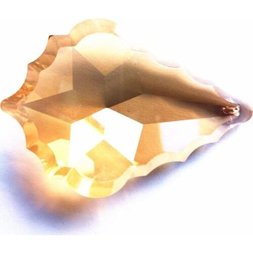 Free Ring) 63mm K9 Crystal Maple Leaf Champane/ AB/ Clear Color Chandelier Pendant/ Crystal Lighting Part Wedding Decoration