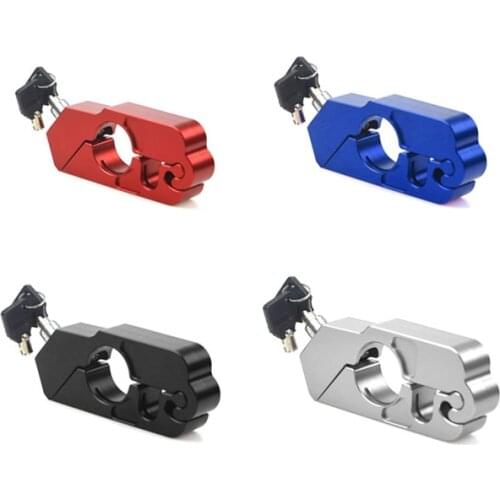 Motorcycle Grip Lock CNC Security Safety Locks Handlebar Handset Brake Lever Disc Locking Fit Scooter ATV Anti-theft Motor Lock