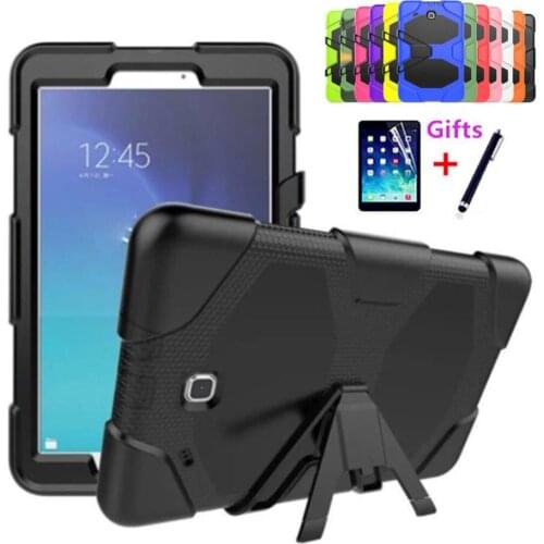 For Samsung Galaxy Tab E 9.6 case Military Heavy Duty Silicone Rugged Stand Protective Cover For samsung tab e 9.6 t560 sm-T561