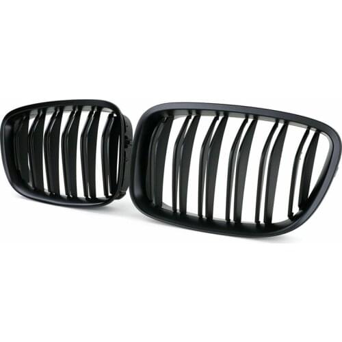 Black Front Bumper Hood Kidney Grill Grille For-BMW F07 5 Series GT 520 528 530 535 550 2010-2017