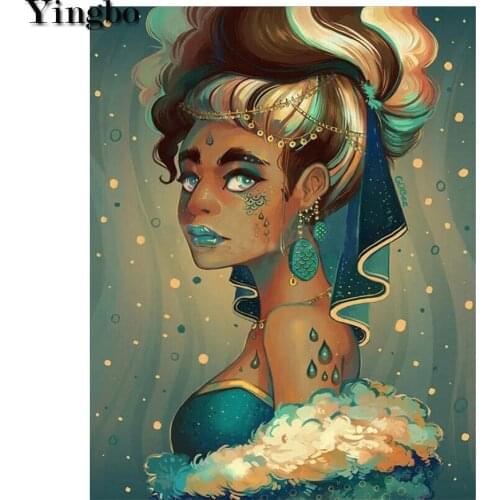 Diy 5d diamond mazayka diamond painting African cartoon girl dimond painting full square round drill cross stitch embroidery kit