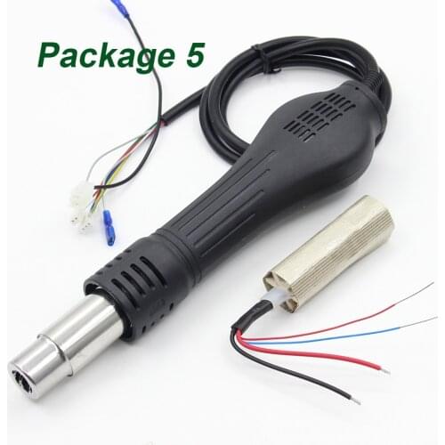 YIHUA Long Steel Tube Fan Type Hot Air Gun Handle Heating element For YIHUA 995D+ 853D 862D+ Rework Station