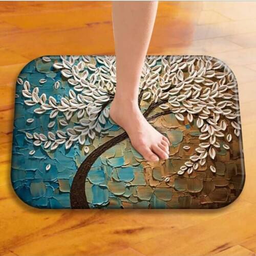 Household printing pattern Mat Carpet Sop up Non-Skid Tree Scenic Print Bedroom Rug Kitchen Bathroom Home Decor Tapete Carpets