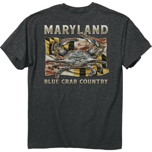 Maryland Blue Crab Country T-Shirt. Summer Cotton O-Neck Short Sleeve Mens T Shirt New S-3XL