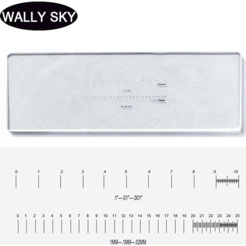 Microscope Calibration Slides Microscope Stage Lens Micrometer Optical Glass Microscope Reticle Ruler 1Div.=1mm 0.1mm 0.01mm