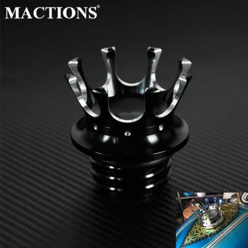Motorcycle Fuel Tank Cap Crown Style Gas Tank Oil Cap For Harley Dyna Softail Sportster XL Touring Street Bob Road King Breakout