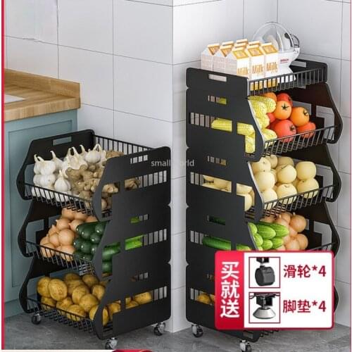 Kitchen organizer and storage fruit racks multi-layer vegetable storage racks spice organizer rack kitchen shelf organizer