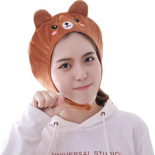 Bear cub panda headgear hat plush toy hat stuffed toy cap