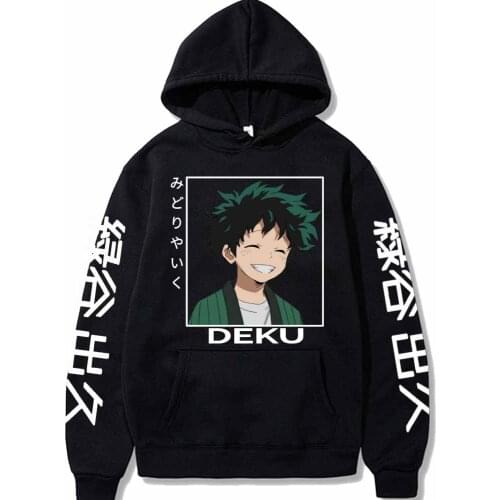 Harajuku Cartoon Cute Izuku Midoriya My Hero Academia Anime Hoodies Unisex Pullovers Fashion Streets Itself Oversized Sweatshirt