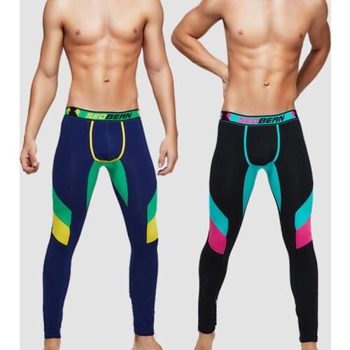 Mens Fashion Warm Long Johns Tight Legging Pants 100% cotton Underpants Autumn Winter Mens Elasticity Thermal underwear