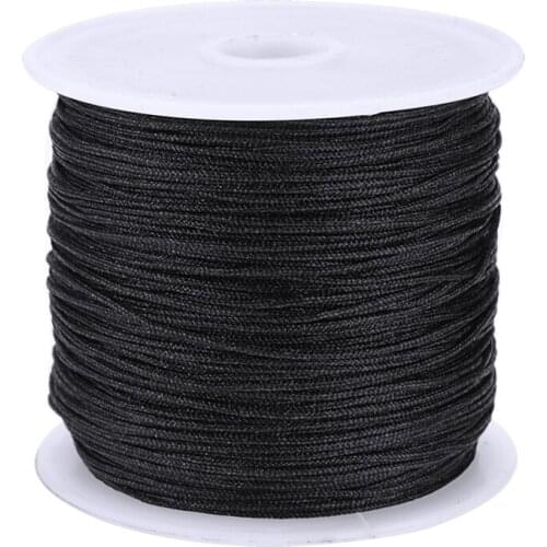 New 0.8mm 45M/Roll Nylon Cord Thread Chinese Knot Macrame Rattail Bracelet Braided String for DIY Craft Sewing Accessories