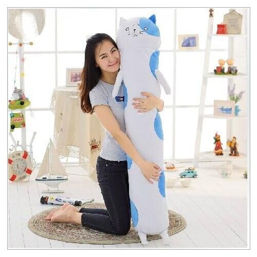 New creative plush cat pillow long cartoon cat pillow doll gift about 150cm 0166
