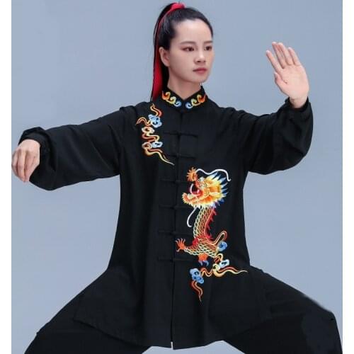 Tai Chi Clothing Martial Arts Suit Kungfu Uniform Taiji Clothes Qigong Costume Embroidery Men Women White Tai Chi Uniform 11027