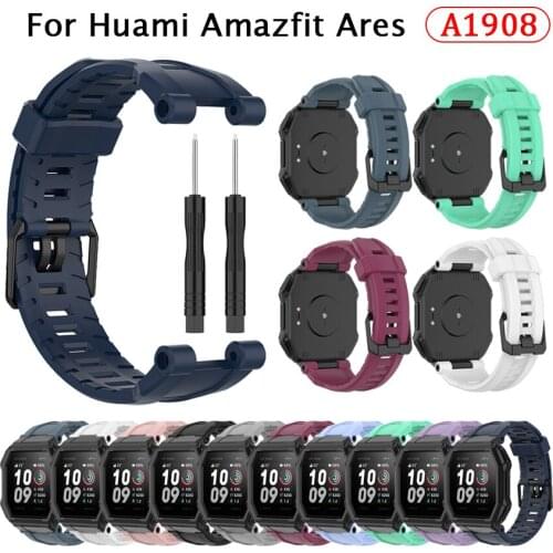 NEW Silicone Watchband Strap For Huami Amazfit Ares Replacement Soft Sport Wristband for Xiaomi Huami Amazfit A1908 Smart Watch