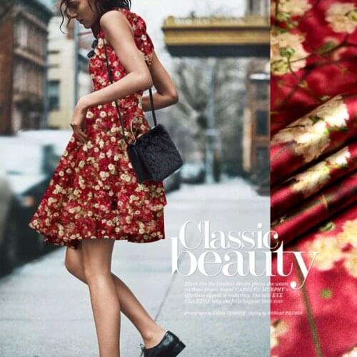 118cm wide silk stretch satin fabric meter 19 mm digital inkjet Chinese silk fabric spandex natural silk fabric wholesale cloth