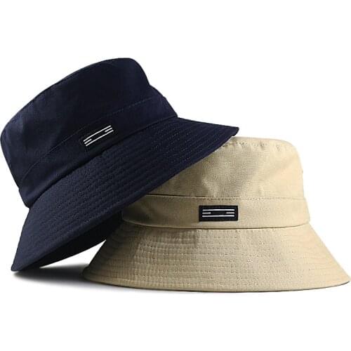 Big Head Man Large Size Sun Hat Women Beach Fisherman Hat Pure Cotton Panama Cap Plus Size Bucket Hats 56-58cm 58-60cm 61-65cm