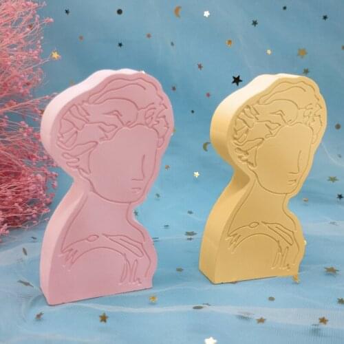 European Athenian Character Women Portrait Silicone Material Handmade Candle Mold DIY Making Supplies mold Home Decoration