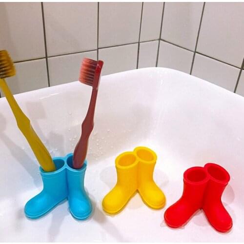 Silicone Toothbrush Holder Creative Rain Boots Toothbrush Organizer Stand Rack