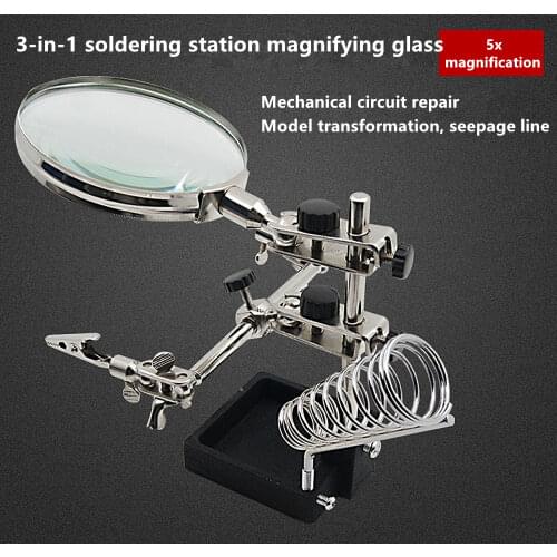 3-in-1 welding station magnifying glass tools Mechanical circle repair model transform seepage line N040