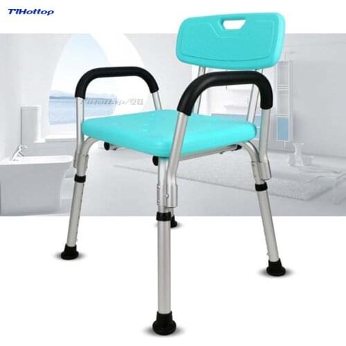 Tlhottop bathroom bath chair with back of a chair armrest can remove screws installation practical