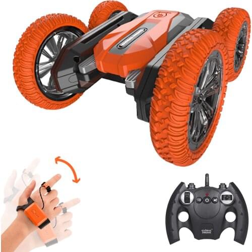 GD99 RC Stunt Car 2.4G 360° Rotation Double-sided Driving with LED Light and Music RC Car RC Crawler Christmas Gift