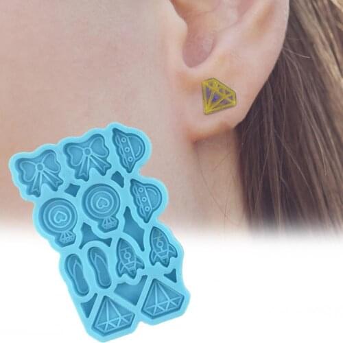 Ear Drop Dangle Decorations Casting Diamond Mold Food Grade Compact Silicone Cake Decorating Bow DIY Mold