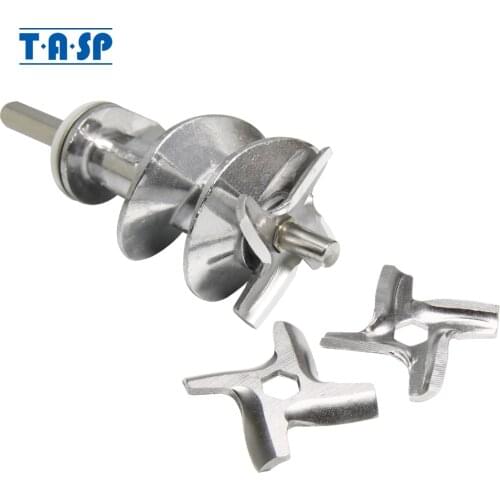 1 Set Kitchen Appliance 1pc 115mm Meat Grinder Screw SS-989843 and 3pcs Blade for Moulinex HV2 ME20 HV3 HV4 DR7 ME4 ME51 HV8