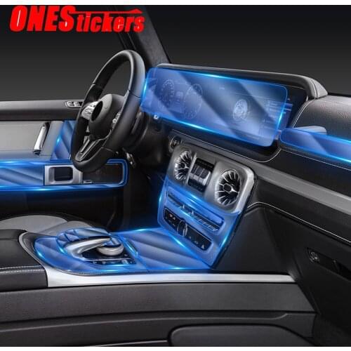 For Mercedes Benz G Class G463 G500 G550 G63 2019 Car Door Handle AC Navigation Center Console Gear Panel TPU HD Protector Film