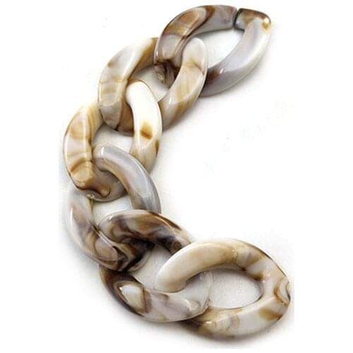 70cm Plastic Chain Resin Women Bag Strap Or Neck Chain Belt Chic Solid Color For Mini Bags Black Silver Gold Hardware For Choice