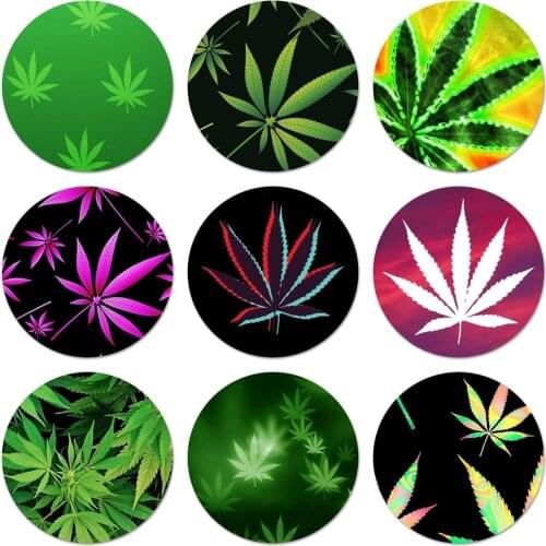 Hemp Leaf Icons Pins Badge Decoration Brooches Metal Badges For Clothes Backpack Decoration