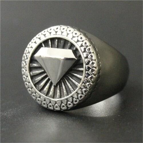 1pc Cool Ring 316L Stainless Steel Punk Style Newest Design Shining Ring