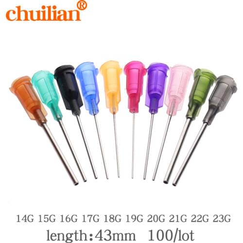 100Pc 14-25G 10 Models Availlable Steel Dispensing Tapered Pinhead Glue Liquid Dispenser Needles for Dispenser Controller