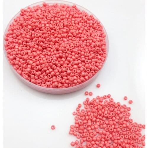 16g 1000X 2mm 12/0 Watermelon Red Neon Color Opaque Loose Spacer Beads Cezch Glass Seed Beads Handmade Jewelry DIY Garment Bead