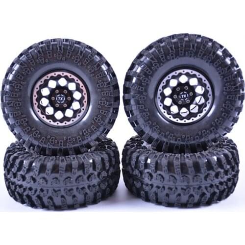 2.2 inch CNC machining aluminum alloy wheels with tire assembly for Traxxas Axial limbing car