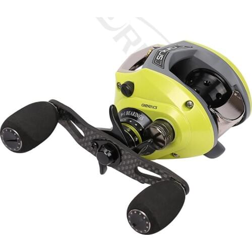 2018 New Haibo Ghini Baitcasting Fishing Reel Centrifugal Brake 6.5:1 9+1BB 169G Free Shipping